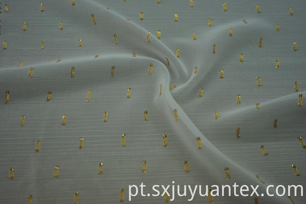 Gold Lurex Clip Jacquard Fabric